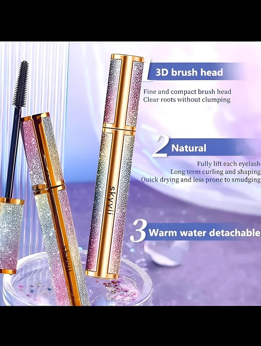 🆕️SET OF 2❣️4D STARRY SKY BLACK MASCARA WATERPROOF LONG LASTING & THICK FORMULA